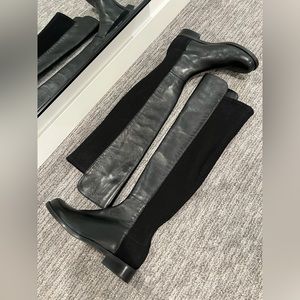 Stuart Weitzman 5050 Black Over the Knee Nappa Leather Boots